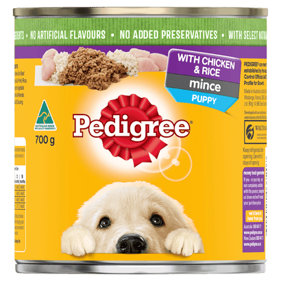 PEDIGREE® Puppy Wet Dog Food With Chicken & Rice Mince