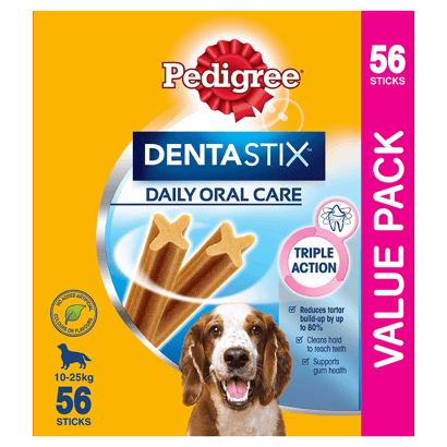 PEDIGREE® DentaStix™ Daily Oral Care Medium Dog Treat Triple Action Dental Chew