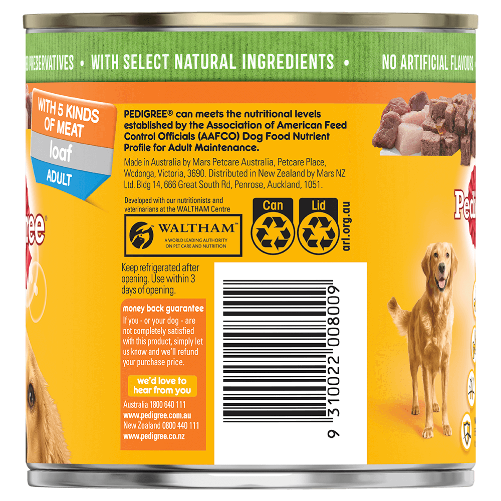 PEDIGREE® Core Five Meats 700g back