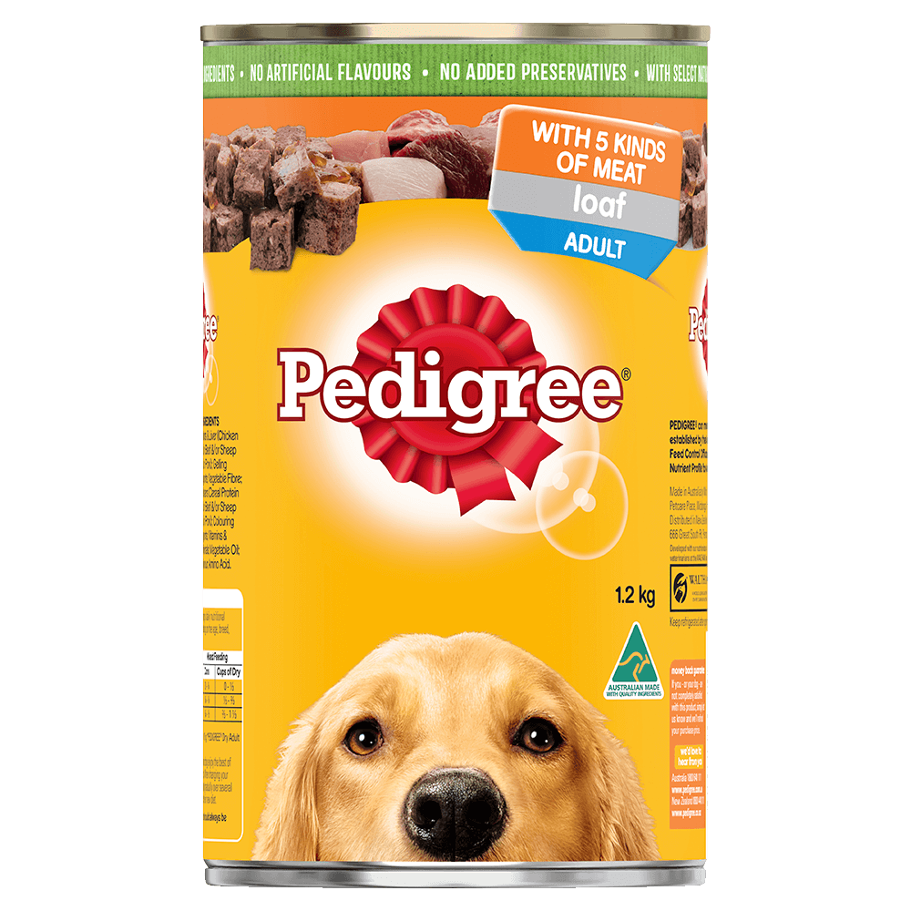 Our Range PEDIGREE Wet Dog Food Adult 5 Kinds of Meat Loaf 700g Can