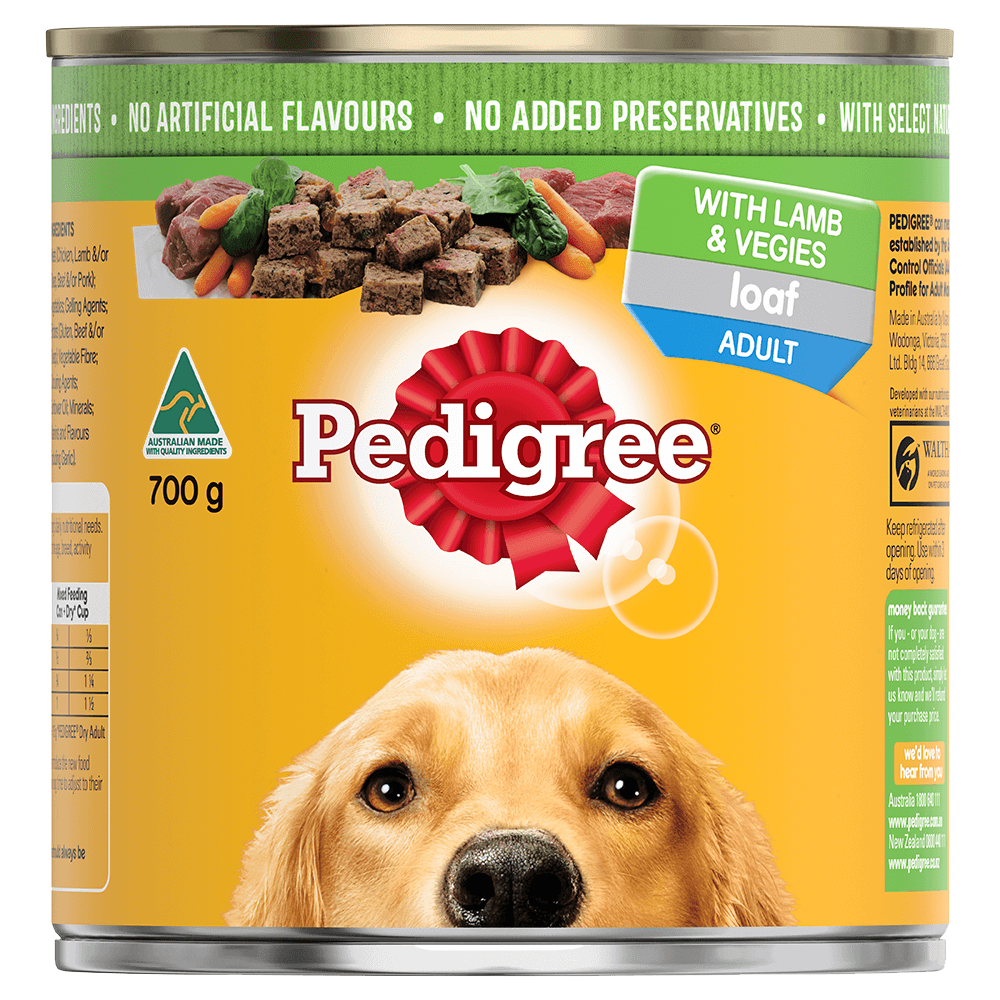 	PEDIGREE® Adult Wet Dog Food with Lamb & Vegies Loaf 700g Can