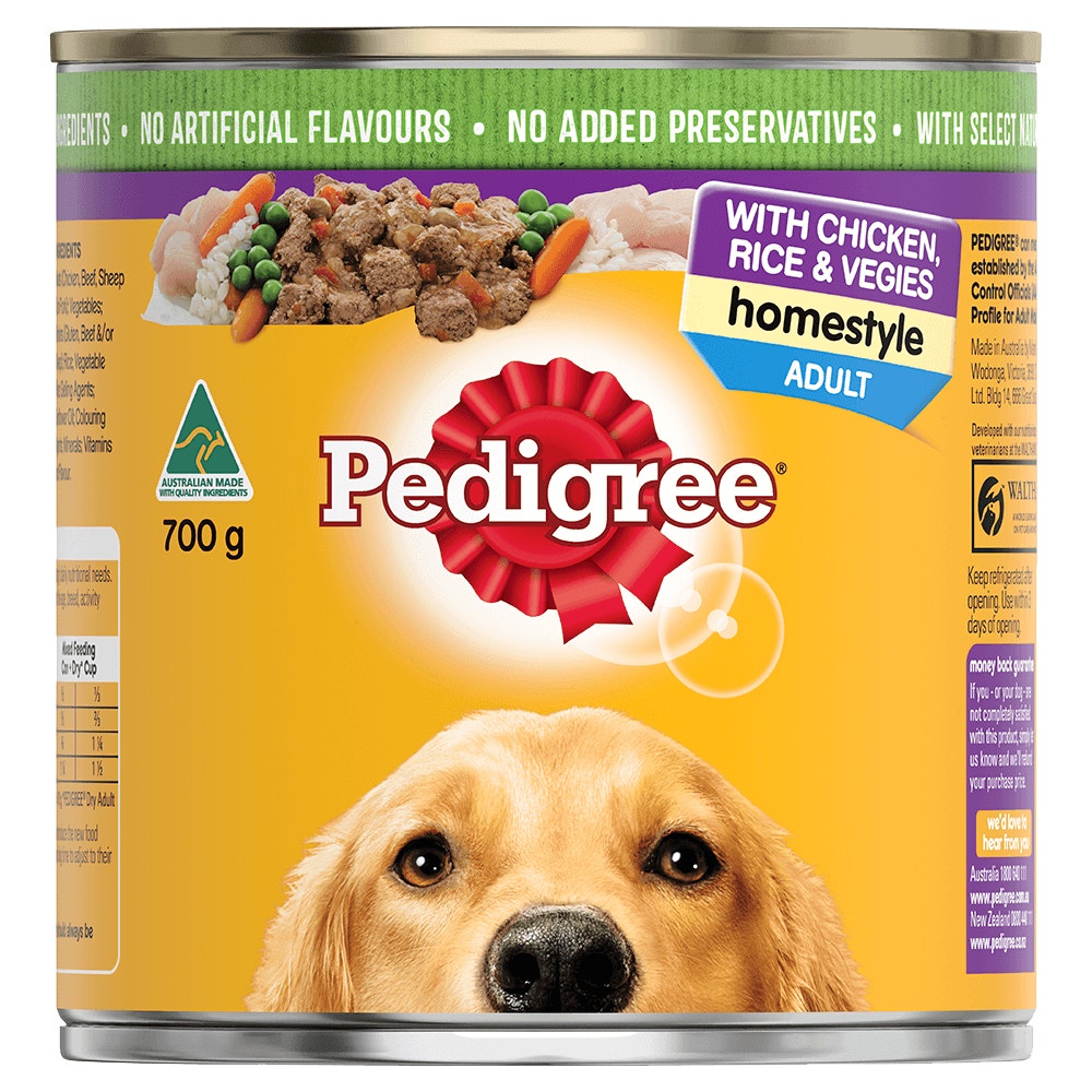 	PEDIGREE® Adult Wet Dog Food with Chicken, Rice & Vegies Homestyle 700g Can