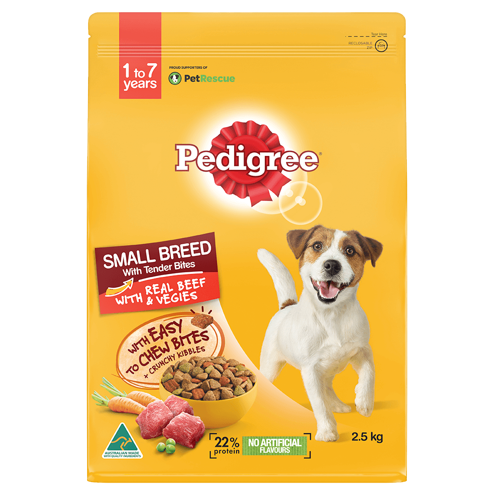 PEDIGREE® Meaty Bites Minis Beef Veg 2.5kg