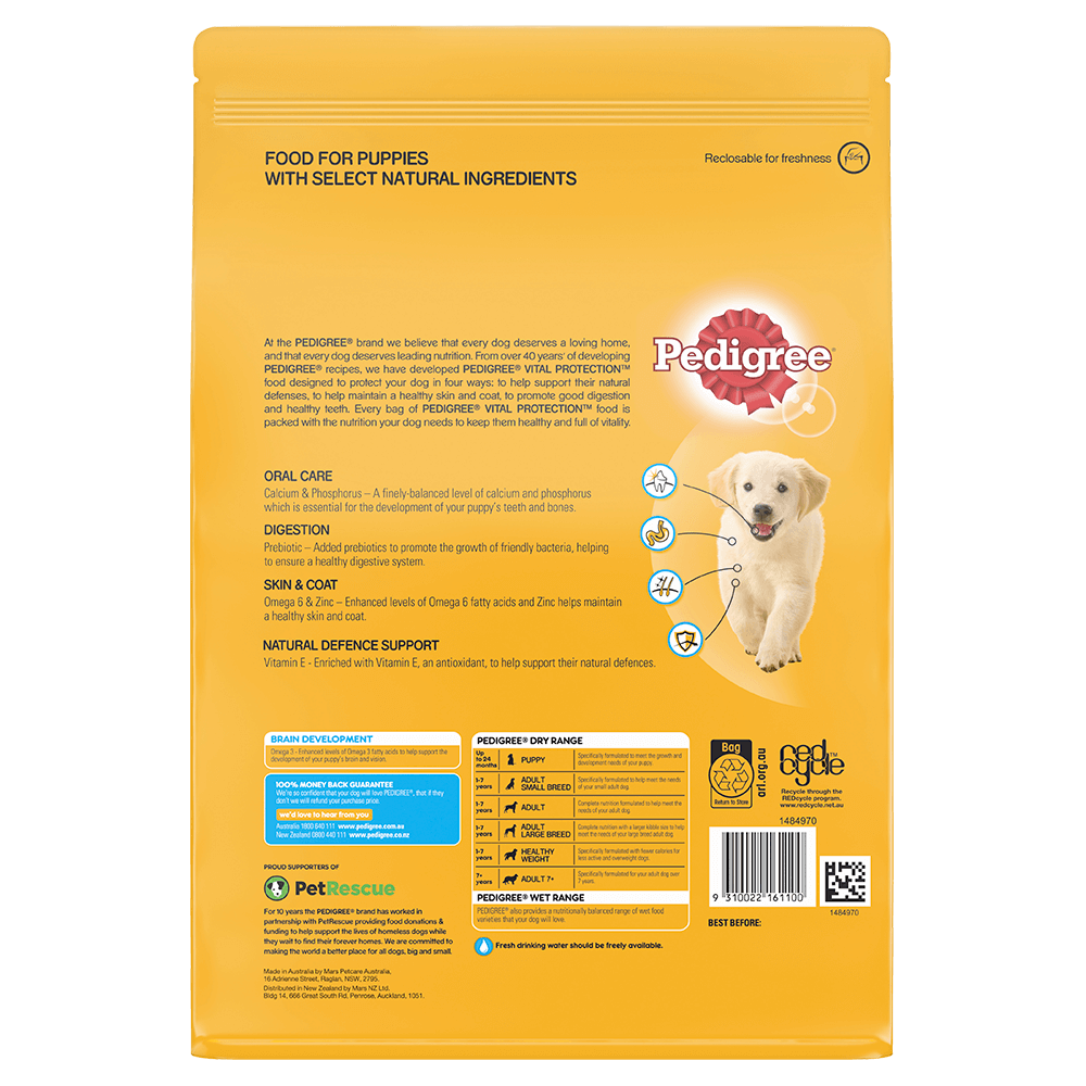 PEDIGREE® Meaty Bites Puppy Chick&Rice 2.5kg back