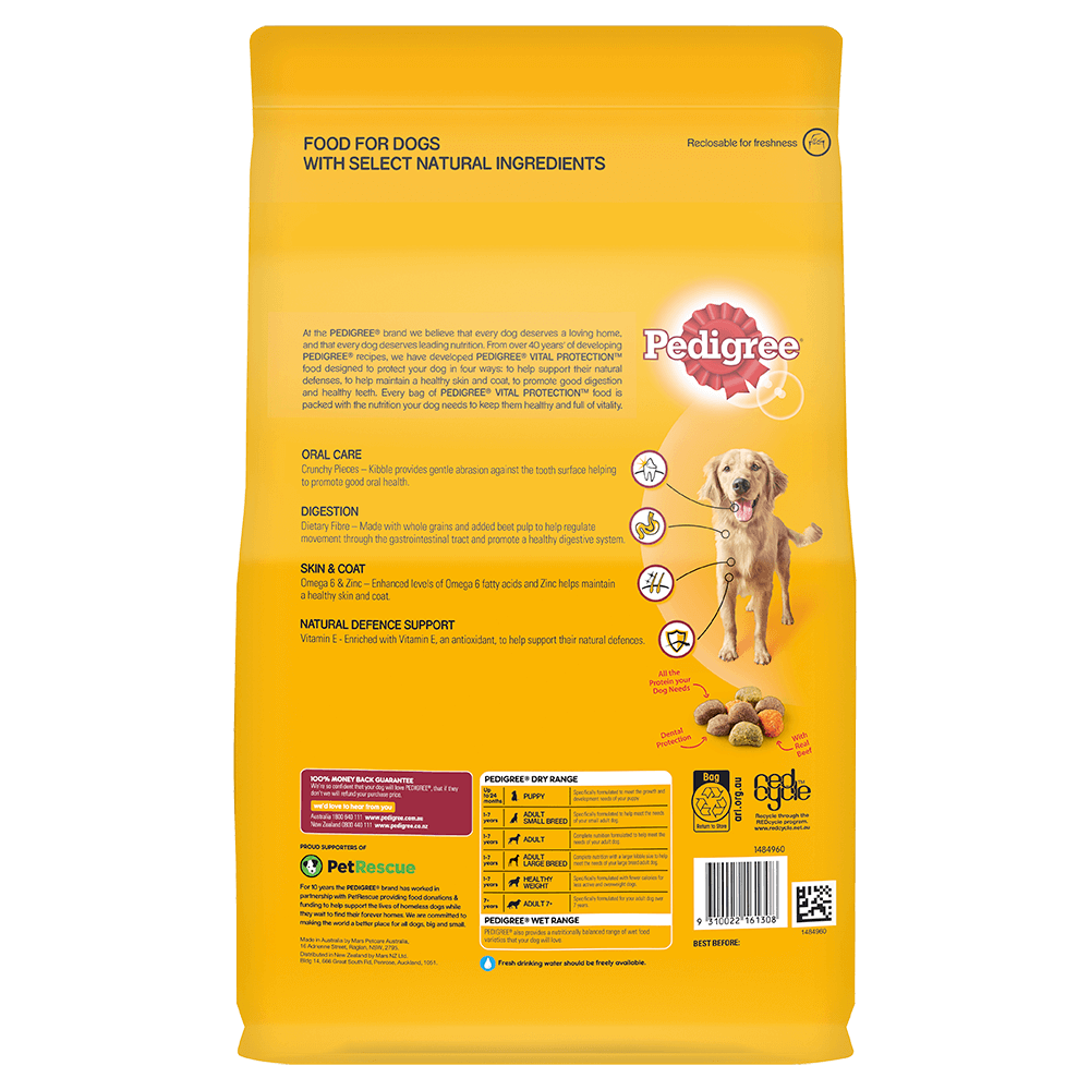 PEDIGREE® Meaty Bites Beef 3kg back