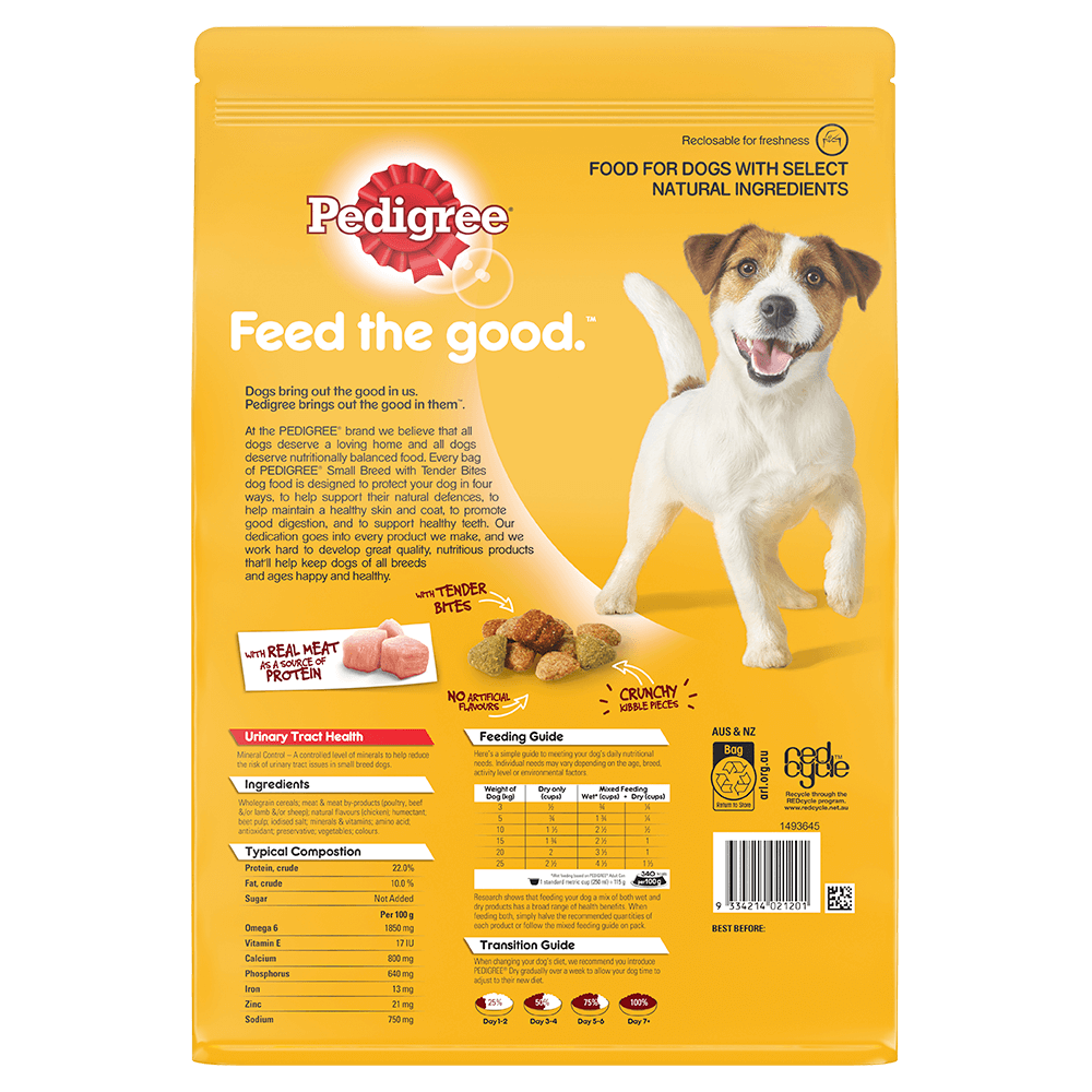 PEDIGREE® Small Breed Adult with Real Chicken Dry Dog Food 2.5kg back