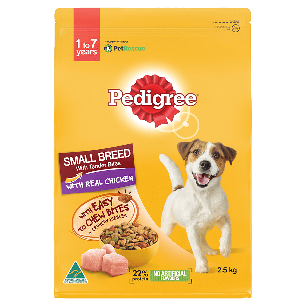 PEDIGREE® Small Breed Adult with Real Chicken Dry Dog Food 2.5kg