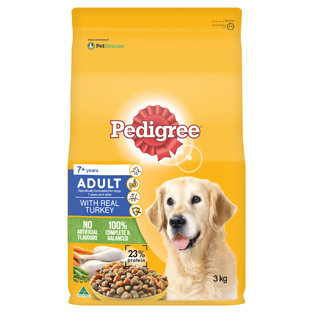 PEDIGREE® Adult 7+ Dry Dog Food With Real Turkey