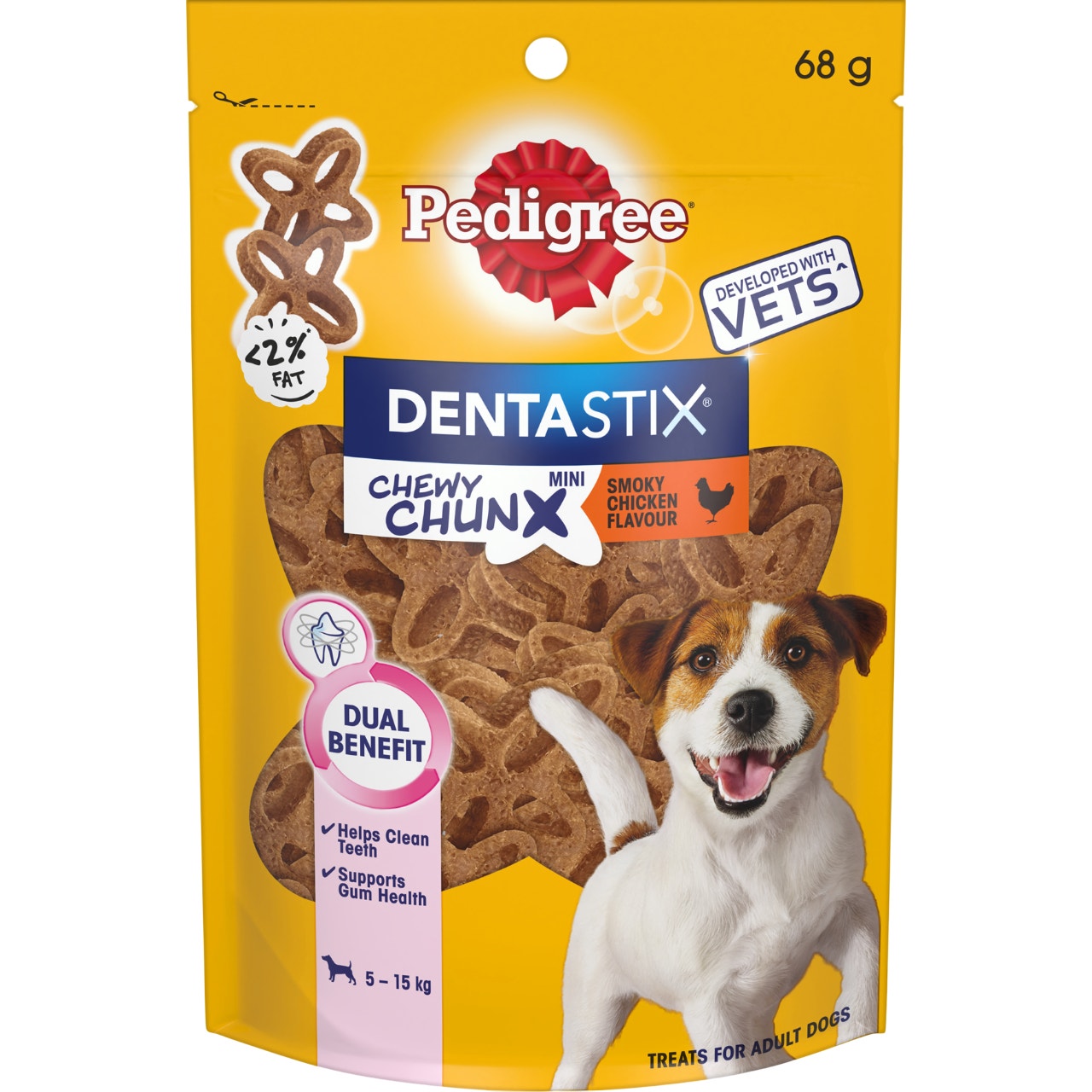 PEDIGREE DentaStix Chewy Chunx Mini Smoky Chicken Flavour - Image 1