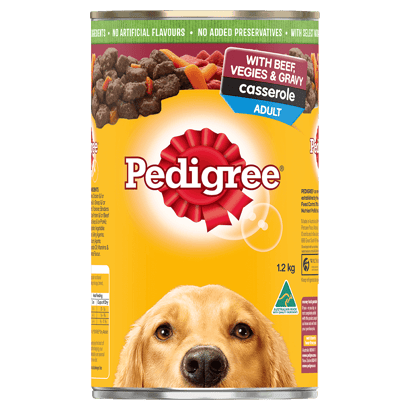 PEDIGREE® Adult Wet Dog Food With Beef, Vegies & Gravy Casserole