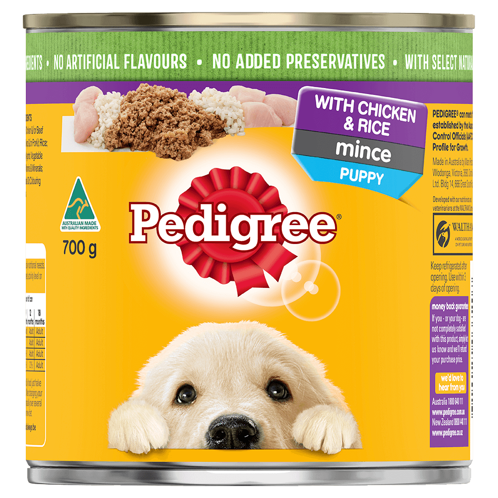 PEDIGREE® Puppy Wet Dog Food With Chicken & Rice Mince