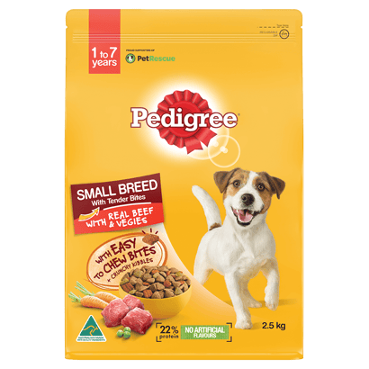 PEDIGREE® Small Breed Dry Dog Food Beef & Vegies
