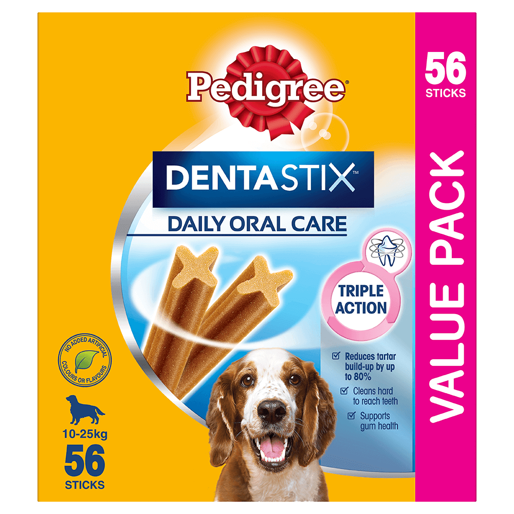 PEDIGREE® DentaStix™ Daily Oral Care Medium Dog Treat Triple Action Dental Chew