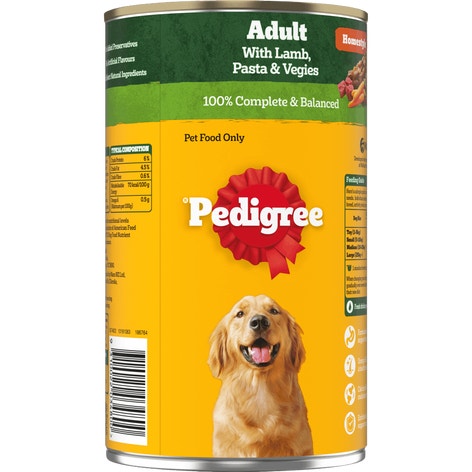 image 9310022034800_2_PEDIGREE_Adult_Wet_Dog_Food_with_Lamb__Pasta___Vegies_Homestyle_1