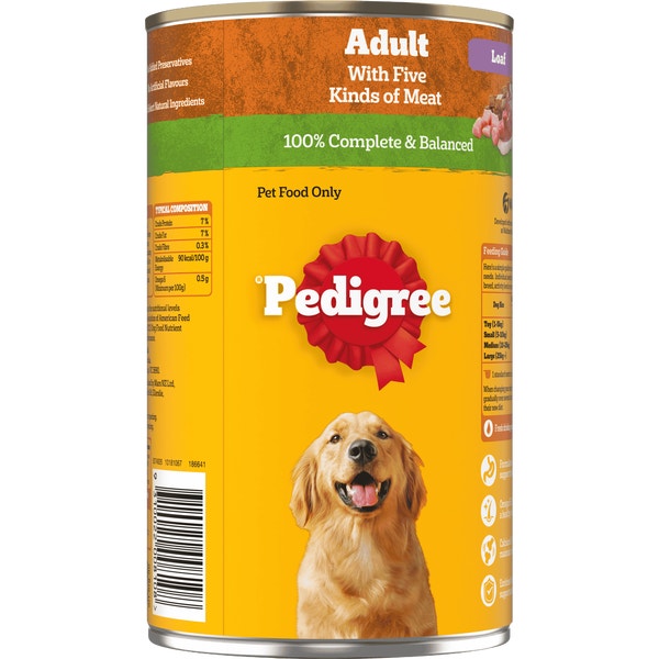 image 9310022008108_2_PEDIGREE_Adult_Wet_Dog_Food_with_Five_Kinds_of_Meat_Loaf_1