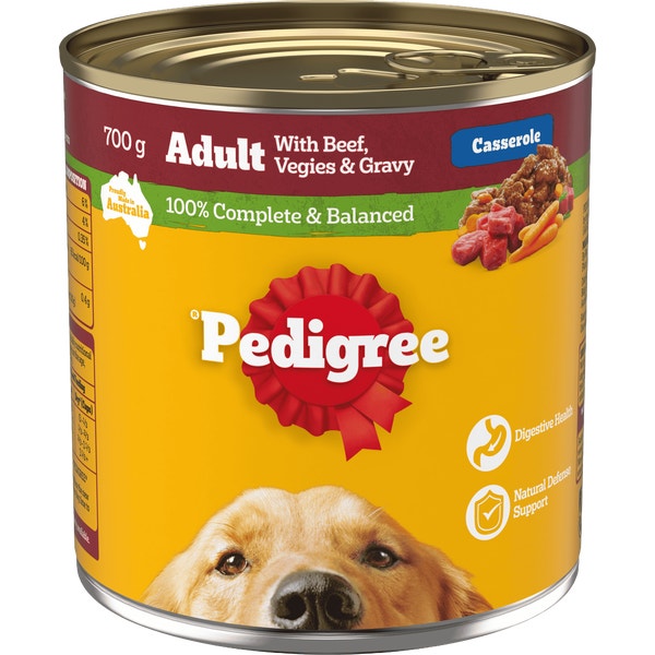 image 9310022018206_1_PEDIGREE_Adult_Wet_Dog_Food_with_Beef__Vegies___Gravy_Casserole_700g_Can%20%281%29