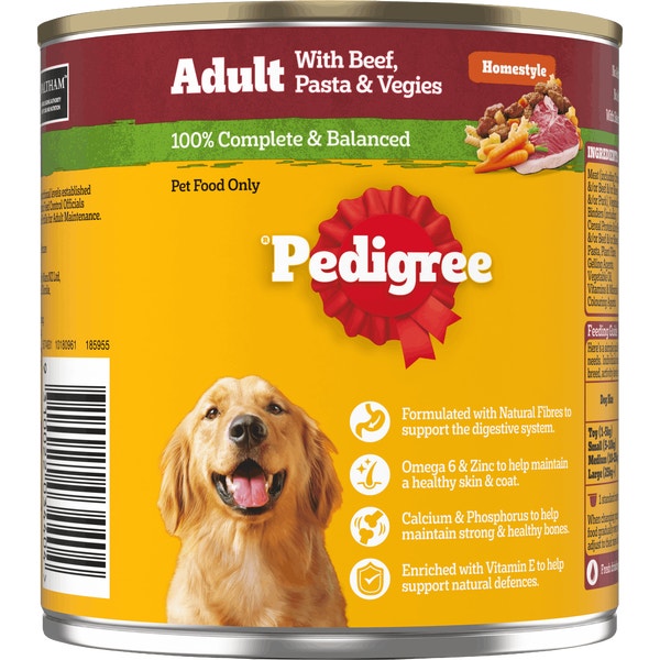 image 9310022034404_3_PEDIGREE_Adult_Wet_Dog_Food_with_Beef__Pasta_Vegies_Homestyle_700g_Can%20%281%29