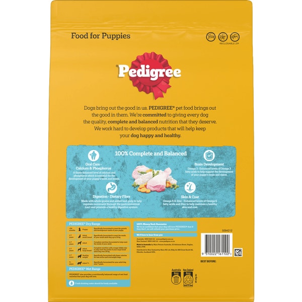 image 9310022161100_2_PEDIGREE_Puppy_Dry_Dog_Food_Chicken_with_Rice_2