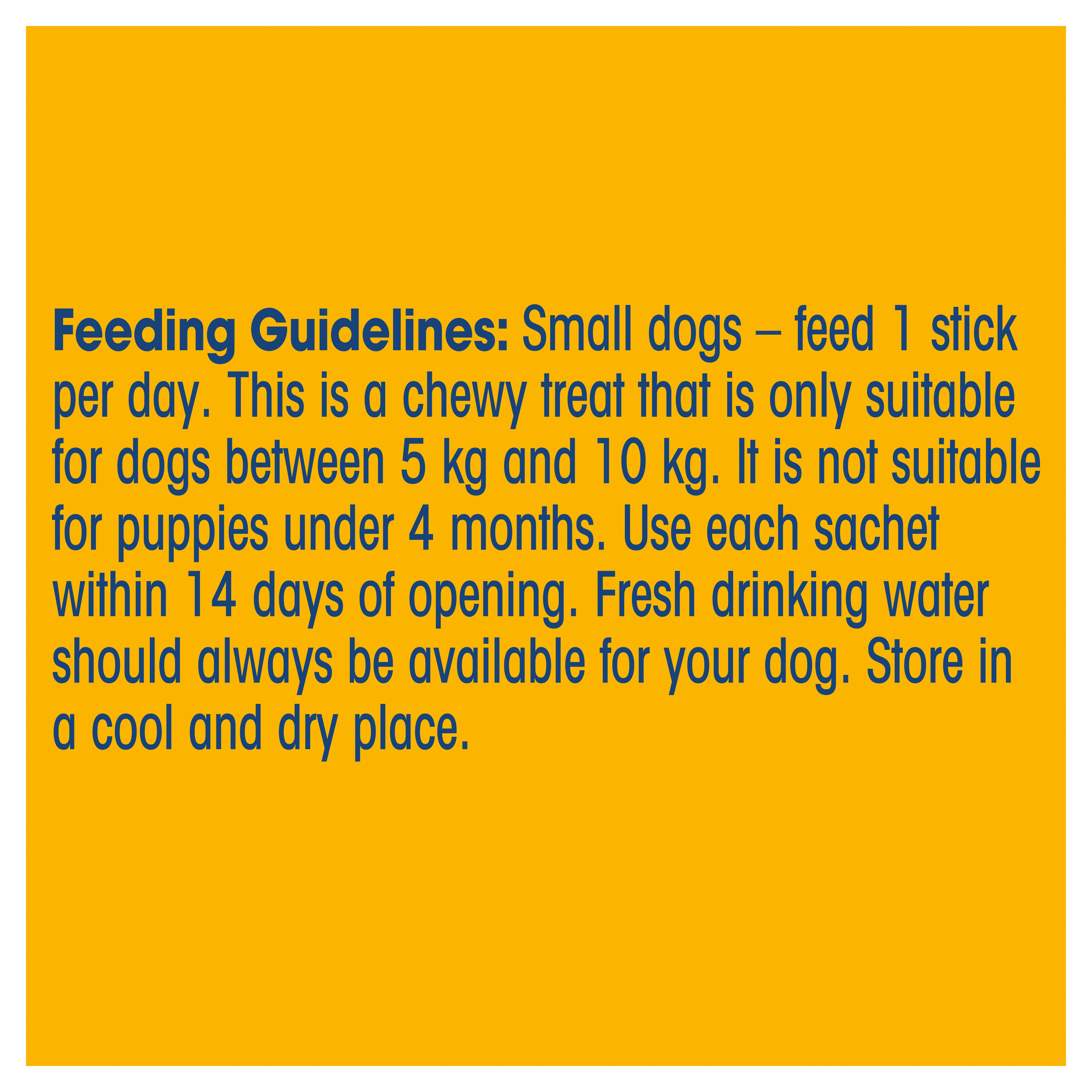 PEDIGREE® DentaStix™ Small Dog 7pk 110g feeding guidelines image